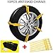 Produktbild Dream-cool Schneekette, Rutschfeste Kette, gelbe Streifen, Rutschfeste Kette, Auto, Dichotomanthes, Dicker TPU, Rutschfeste Kette, 10 Stück