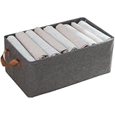 MallArt&reg; Dolap İ&ccedil;i Kumaş Kıyafet D&uuml;zenleyici Kutu 47x28x19.5 cm - Katlanabilir Gardırop Raf İ&ccedil;i D&uuml;z Giysi D&uuml;zenleme Kutusu, &Ccedil;