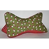 Nackenkissen | Nackenknochen | Nackenrolle | Lesekissen | Leseknochen | Pilze Fliegenpilze Punkte grün