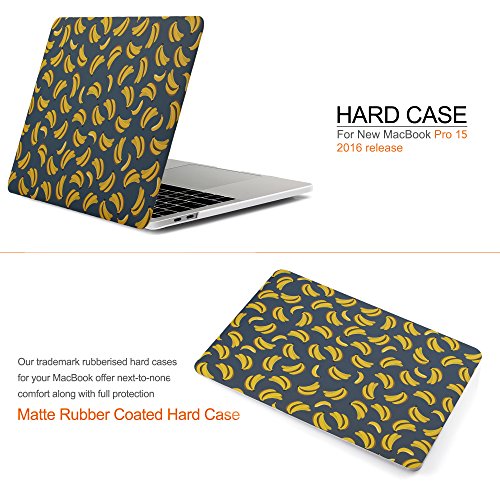 iDOO MacBook Schutzh  lle   Hard Case Cover Laptop H  lle  F  r 2016 MacBook Pro 15 Zoll mit Retina Display und Touch Bar  A1707      matt  Bananen