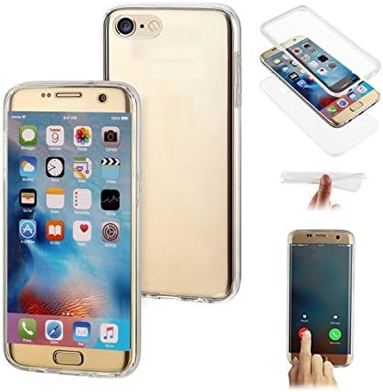360 iPhone SE Case, MingKun [Double Touch Screen] Transparent TPU Case for iPhone SE 5S 5 Cover Crystal Silicone Full Body Front and Back Thin Soft Scratch Non-slip Protective Case Cover