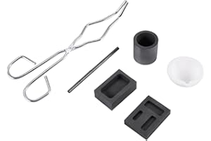 CosyCaya 6PCS Heat Resistant Smelting Gold Silver Furnace Kit Scrap Jewelry Metal Gold Melting Refining Forge Set Graphite Foundry Crucible for Melting Chemical Experiment