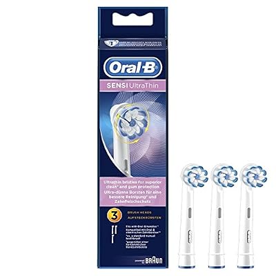 Oral-B Sensi Ultrathin Brossettes De Rechange Pour Brosse À Dents Électrique Rechargeable Lot De 3, Nettoyage Supérieur Et Protection Des Gencives