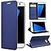 Produktbild SMART LEGEND Lederhülle für Samsung Galaxy S7 Edge Ledertasche Hülle Blau Schutzhülle Premium PU Leder Flip Case Protective Cover Innere Transparent Weiche Silikon Bookcase Handy Tasche Schale mit Magnet Standfunktion Etui