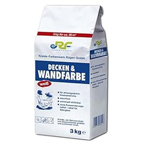 RF Rügenfarben Decken & Wandfarbe, weiß, 3 kg: Amazon.de: Baumarkt