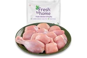 FreshToHome Premium Chicken | Curry Cut | 450g Pack | Skinless | Antibiotic-Residue-Free | Tender | Fresh | Never Frozen