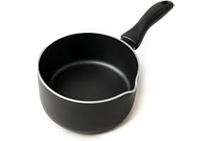 LS KITCHEN LS Kithcen - Casserole de Cuisine Professionnel - Casserole à Lait avec Bec Verseur - Aluminium - Revêtement Antiadhésif - Ø 18 cm - Capacité 2.3L