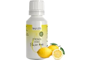 ‎LEAN:LIFE Lean:Life - Flavour Drops 30 ml - Zitrone - Aroma Tropfen für Lebensmittel - zuckerfrei und kalorienarm