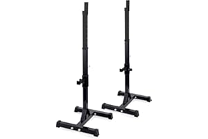 TNP ACC TnP Adjustable Squat Rack Stand - Heavy Duty Power Weight Bench Support for Olympic and Curl Barbell Training