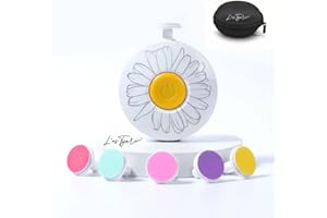 【L'AS Tijara】 Lime à ongles électrique pour bébé avec Pochette de rangement - 6 têtes de limage adaptées à chaque âge, garantissant un limage doux et sécurisé, faible bruit (BlancheP)