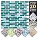 Produktbild Grandora 4 Stück 26,6 x 25,3 cm Mint Fliesenaufkleber Design 10 I 3D Mosaik Fliesenfolie Küche Bad Wandaufkleber Fliesensticker Fliesendekor W5423