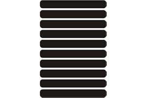 WOLMIK 10pcs Black Reflective Stickers, 8 x 1 cm Reflective Motorcycle Helmet Stickers, Night High Visibility Safety, Reflective Stickers Strips Tape