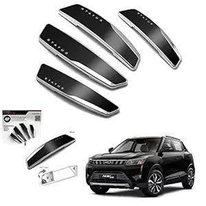 Allure Auto Status High Gloss Premium Door Edge Guards Set of 4-(Made in Korea) - Black for Mahindra XUV 300