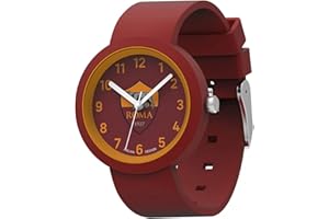 Seven AS Roma Orologio - Orologio da Polso Analogico al Quarzo - Giallo e Rosso, in Confezione Regalo - Cinturino in Silicone