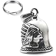 CUSTOMprivé Lucky Bell Indian Motorcycle Bell Lucky Charm Biker Indian Chief Scout Biker Motorcyclist Chrome Finish, one size, Rust-proof alloy