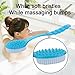 Produktbild leoboone Langer Handgriff-Ultra weiche Bad-Duschbürste-Haut-Massage-Rücken-Reibungs-Bürsten-Gesundheitswesen-Körper-Körper-Reibungs-Werkzeug, blau