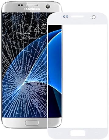 Samsung Galaxy S7/G930 Front Screen Outer Glass Front Glass Screen + Digitizer Glass Screen Glass Replacement Display Glass Front Display Glass with Frame (White)
