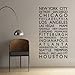 Produktbild Wall Decal Vinyl Sticker Decals Art Decor Design New York City USA Gift NY Chicago Custom Name Map Traver Living Room Bedroom (r644) by CreativeWallDecals