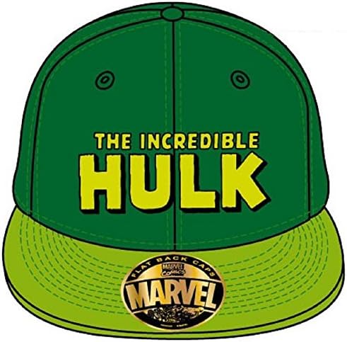 The Incredible Hulk Baseball Cap Logo Official Marvel Green Snapback One Size