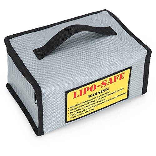 Preisvergleich Produktbild Feuerfeste und explosionsgeschützte Sicherheitstasche, Aufbewahrungstasche für Lithium-Polymer-Batterien, für RC-Drone-DJI-Mavic-Pro-Batterien (215 x 155 x 115 mm)