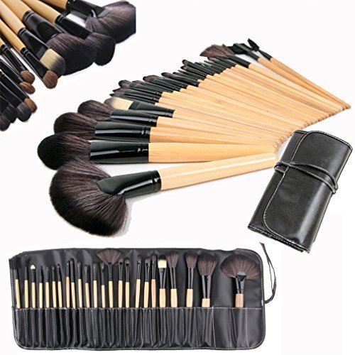 Wholesale Solutions Ltd® - 24 Pcs Professional Make up Brush Set Foundation Brushes Kabuki Fan Brushes Case