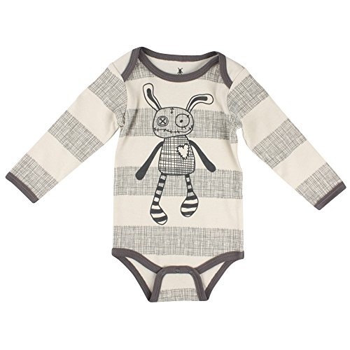 Small Rags Real Unisex Long Sleeved Body Cream/Grey Stripe 18 months (86 cm) 60087