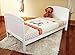 POPPY'S PLAYGORUND NEW BABY PENELOPE LUXURY COT BED & SAFETY SPRUNG MATTRESS-COTBED/JUNIOR BED - WHITE