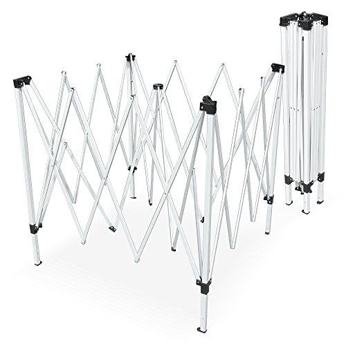 Gartenpavillon, wasserdicht, 3 x 3 m, Falt-Pavillon Nordsee III, Material Oxford 200D innen beschichtet, blau mit Seitenwänden und Tasche - 3