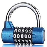 ZRK Fitness-Kabinettenlock-Lock-Locker Toolbox Door Padlock-Fashion farbenfrohen Multi-Color Compact und Portable-Rotary Coded Pure Metal Lock Switch Easy zu bedienen,Blue