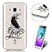 Produktbild CaseHome Compatible for Silicone Gel Case for Samsung Galaxy J3 2016/J310/J3 2015 Hülle Transparent Weiche Silikon Schutzhülle,Weicher Klar Gel Silikon TPU Hülle Silikon Case Schale-Feder Herzen