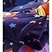 Outer Space Blue Stars Fleece Blanket Throw