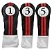 Produktbild Sahara Driver/3/5 Retro Golf Headcover Bundle, Black/Red/White by Sahara