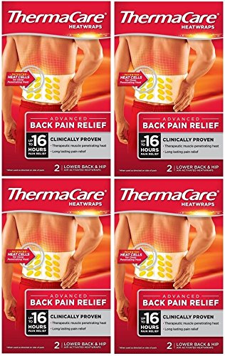 Thermacare Lower back Heat Wraps (4 x 2 Pack = 8 Wraps)