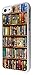 Produktbild 004 – Vintage Bibliothek Look Bücher Regalen Design für alle Sony iPhone 4/4S/iPhone 5/5S/iPhone 5 C/iPhone 6 11,9 cm/iPhone 6 Plus 14 cm Fashion Trend Case Back Cover Kunststoff & Metall – wählen Sie Ihr Handy Modell aus der Auswahlfeld unter, plastik, weiß, iPhone 5c