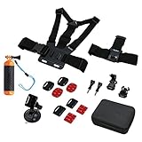 17-teiliges Zubehör Set Rollei Actioncam Zubehör Set Sport L - 17-teiliges Zubehör Set, inkl. Brustgurt, Kopfband und Tasche, kompatibel mit allen Rollei und GoPro Actioncams