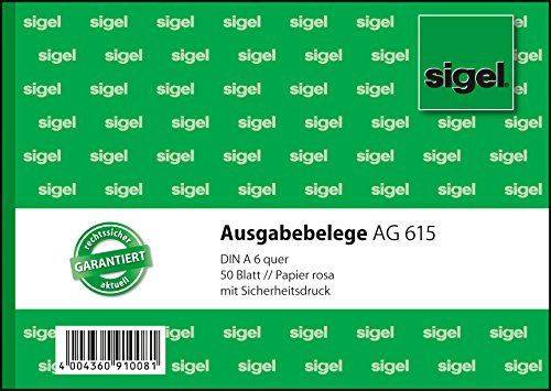 Sigel AG615/1 Ausgabebeleg A6 quer, 50 Blatt, 1 Stück