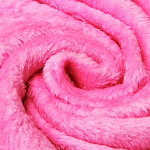 LANGRIA Meerjungfrau Decke Glitzernde Flanell Decke Fischschwanz Decke für Mädchen Damen Alle Jahreszeiten 60 “ x 25 “ (Rosa) - 8