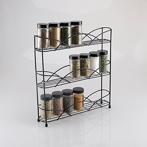 Kitchenista freistehender universeller Gewürz- und Kräuterständer, in den unterschiedlich große Dosen und Gewürzflaschen passen - 3
