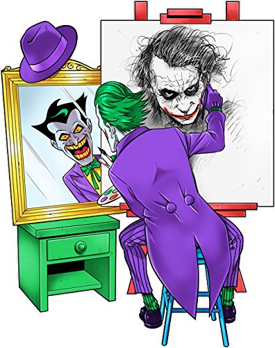 Batman-Lustiges-T-Shirts-Der-Joker-Batman-Parodie