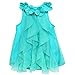 iiniim Baby Girls Princess One-piece Romper Flower Dress Blue 9-12 Months
