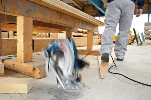 Bosch Professional GKS 85, 2.200 W Nennaufnahmeleistung, 235mm Sägeblatt-Ø, 85 mm Schnitttiefe (90°), Absaugadapter, 1 Parallelanschlag, 1 HM-Kreissägeblatt - 5