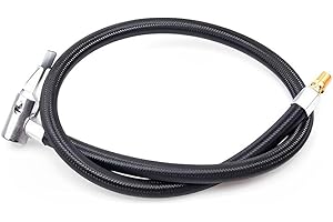 LSCUYZ Ventilverlängerung Set, 50cm Reifenfüller Schlauch, Reifenfüllschlauch Autoventil Adapter für Auto Fahrrad Motorrad Kompressor, Auto Reifenfüllschlauch, Gummischlauch Inflator Schlauch für Pumpe von