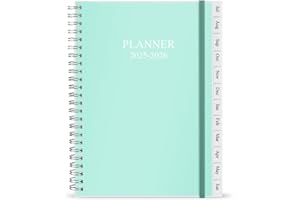 NOKINGO Diary 2025-2026, A5 Weekly/Monthly Planner with Monthly Tabs, 2025-2026 Planner from Jul 2025 to Jun 2026, Twin-Wire Binding,Easy to Organize Your Daily Life,14.8×21cm, Planners 2025-2026 Week to View