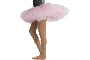 CALZITALY PACK 1/2 Collants de Danse Fille avec Pied | Rose, Beige, Blanc, Noir | 4-14 ans | 40 DEN | Fabriqué en Italie