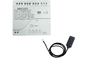 MHCOZY Tuya WiFi Wireless Smart Temperatura Sensore Relè Interruttore, App Remote Clean Contatto, funziona con Alexa Google Home (Temperatura Umidità, 4CH)