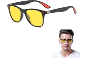 GYCAQAC Lunettes de vision nocturne pour la conduite - Lunettes de soleil polarisées - Verres jaunes - Design élégant - Protection contre les rayons UV - Pour homme et femme - Lunettes de nuit