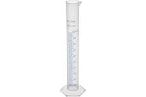 Othmro 100ml Plastic Measuring Cylinders, 1pc Small Graduated Cylinder, Science Measuring Lab Test Tube Flask Liquid Measuring Tools
