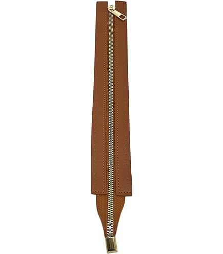2 Pezzi Cerniere In Pelle PU Per Cucito Fai Da Te - Accessori Per Borse All'Uncinetto, Hardware Metallico, Marrone, Beige, Nero