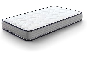 KUO Baby - Colchón de Cuna Baloo | Colchón de Espuma y Viscoelástica | Reversible, Higiénico y Transpirable | 120 x 60 cm