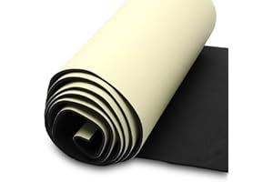 LOMUG Schiuma autoadesiva, 300 mm x 3 mm x 2 m, in gomma cellulare, autoadesiva, multifunzione, in neoprene, facile da tagliare